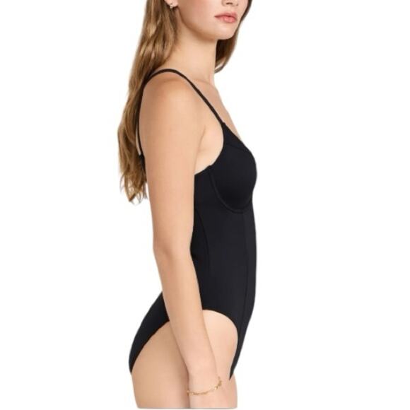 Good American Black Scuba Show Off One-Piece Swimsuit New - Picture 3 of 11